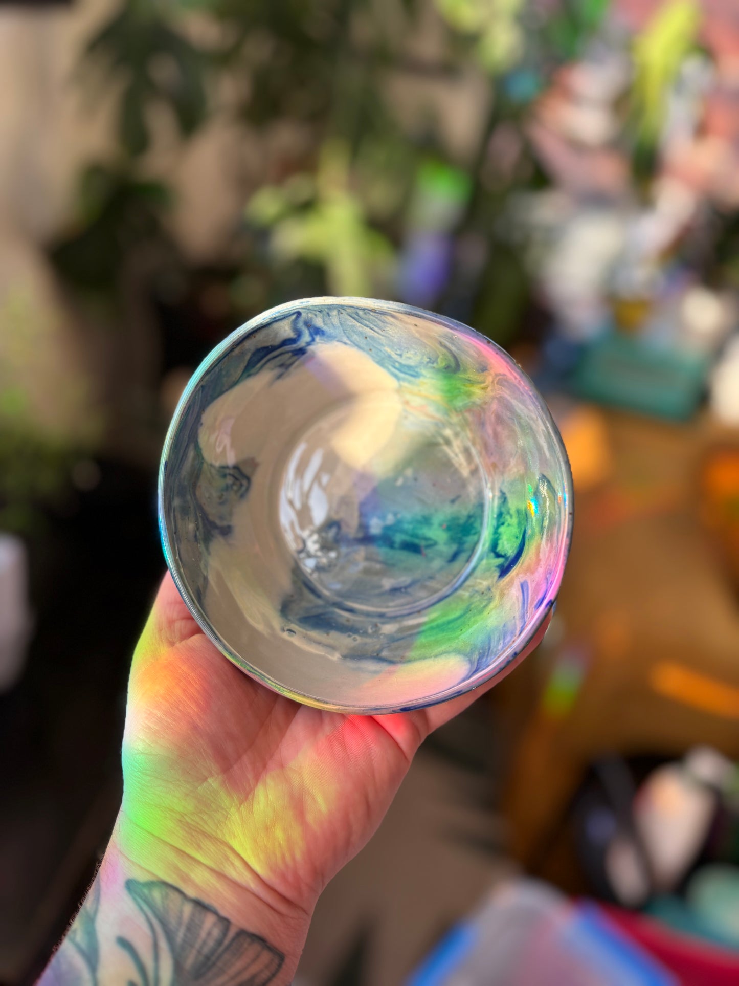 Blue Swirly Snack Dish