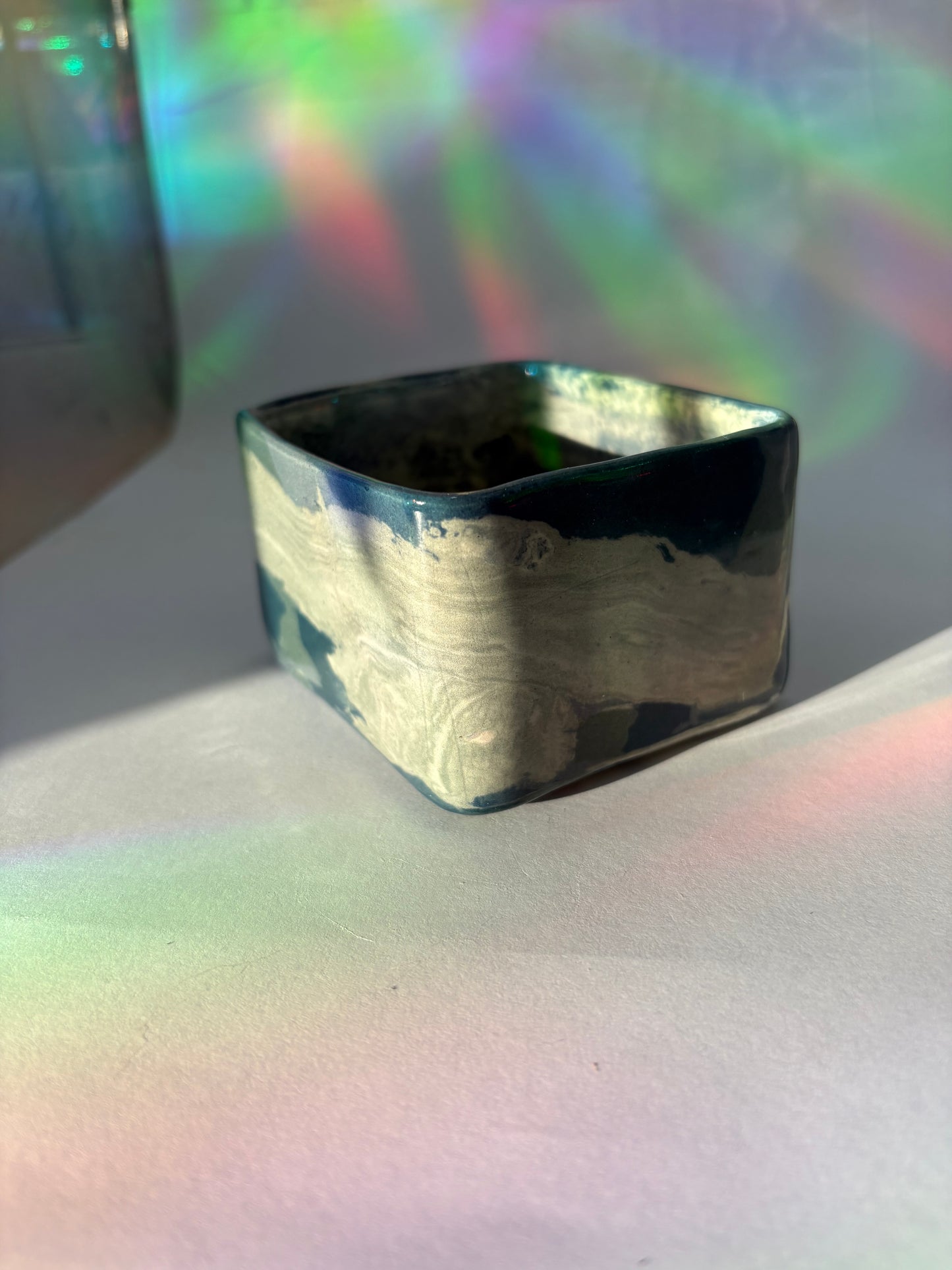 Teal Square Cup