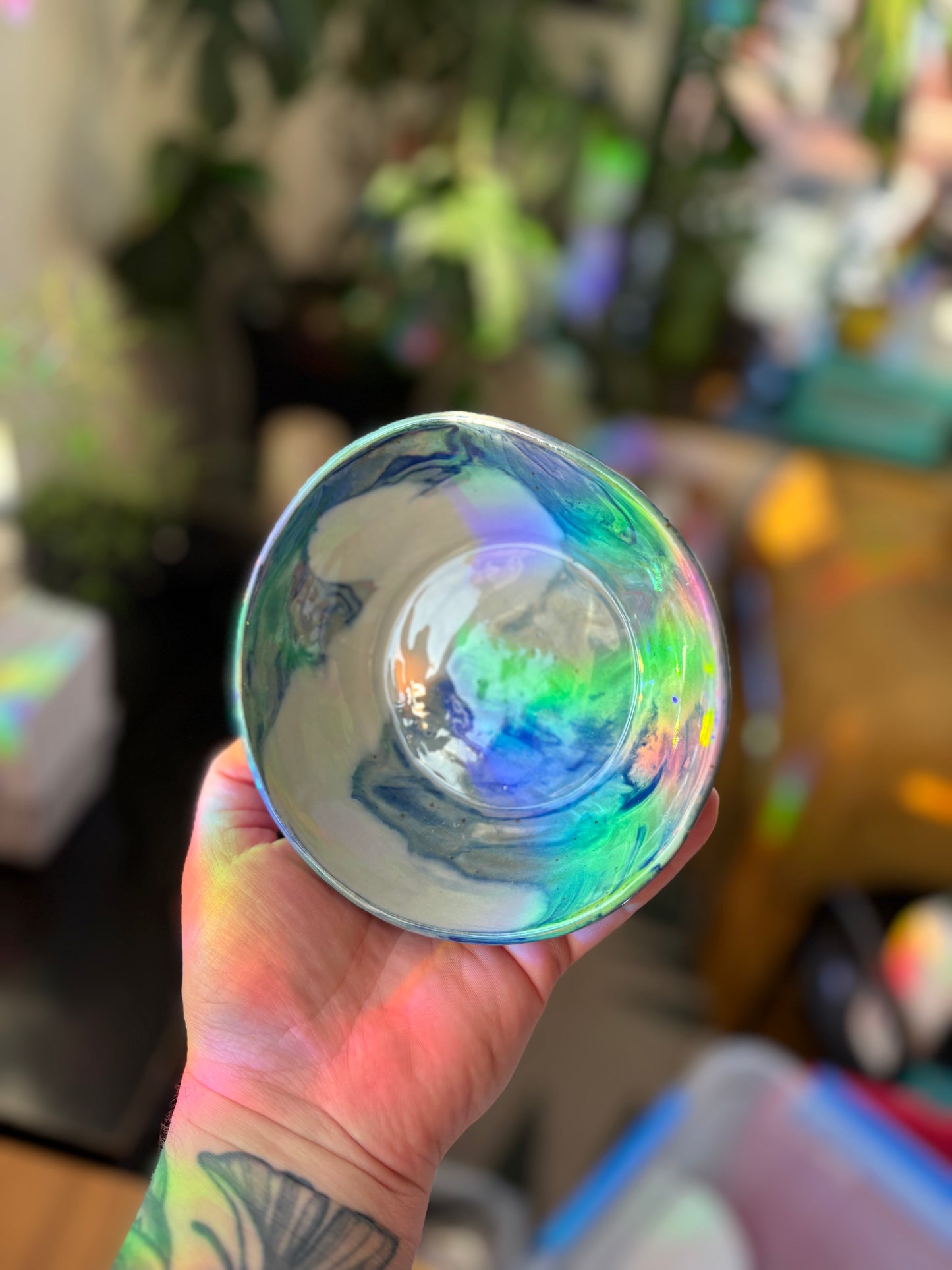 Blue Swirly Snack Dish