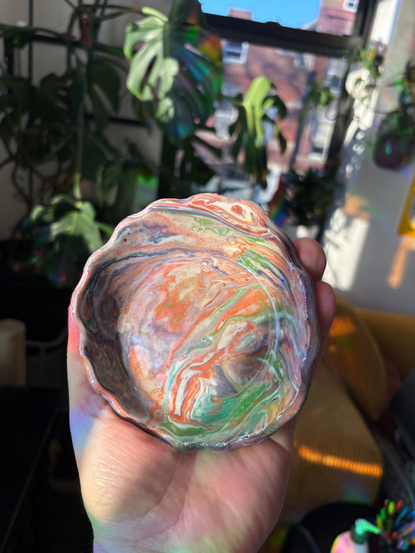 Pink / Orange / Green Snack Dish