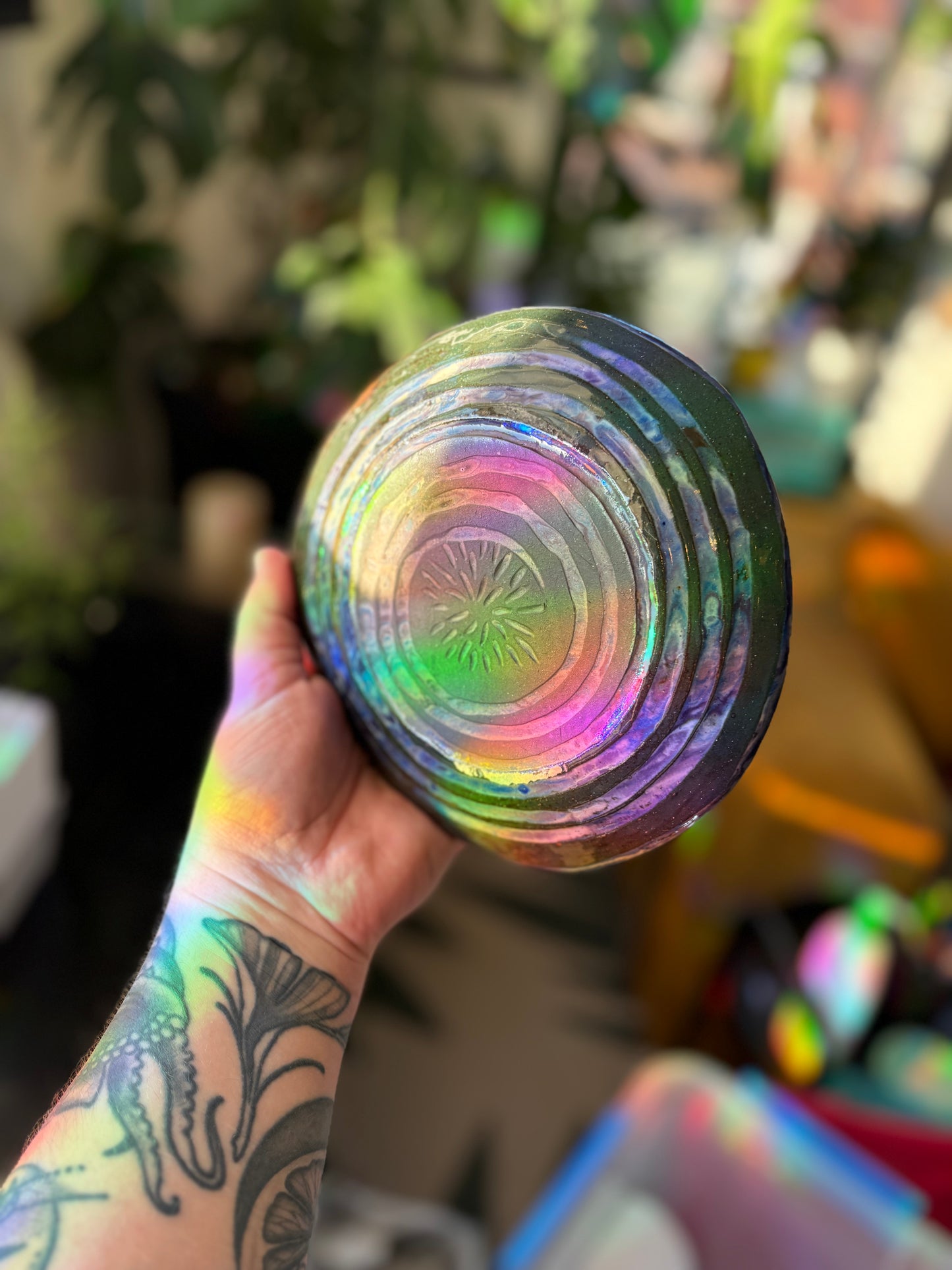 Dark Blue Swirly Plate