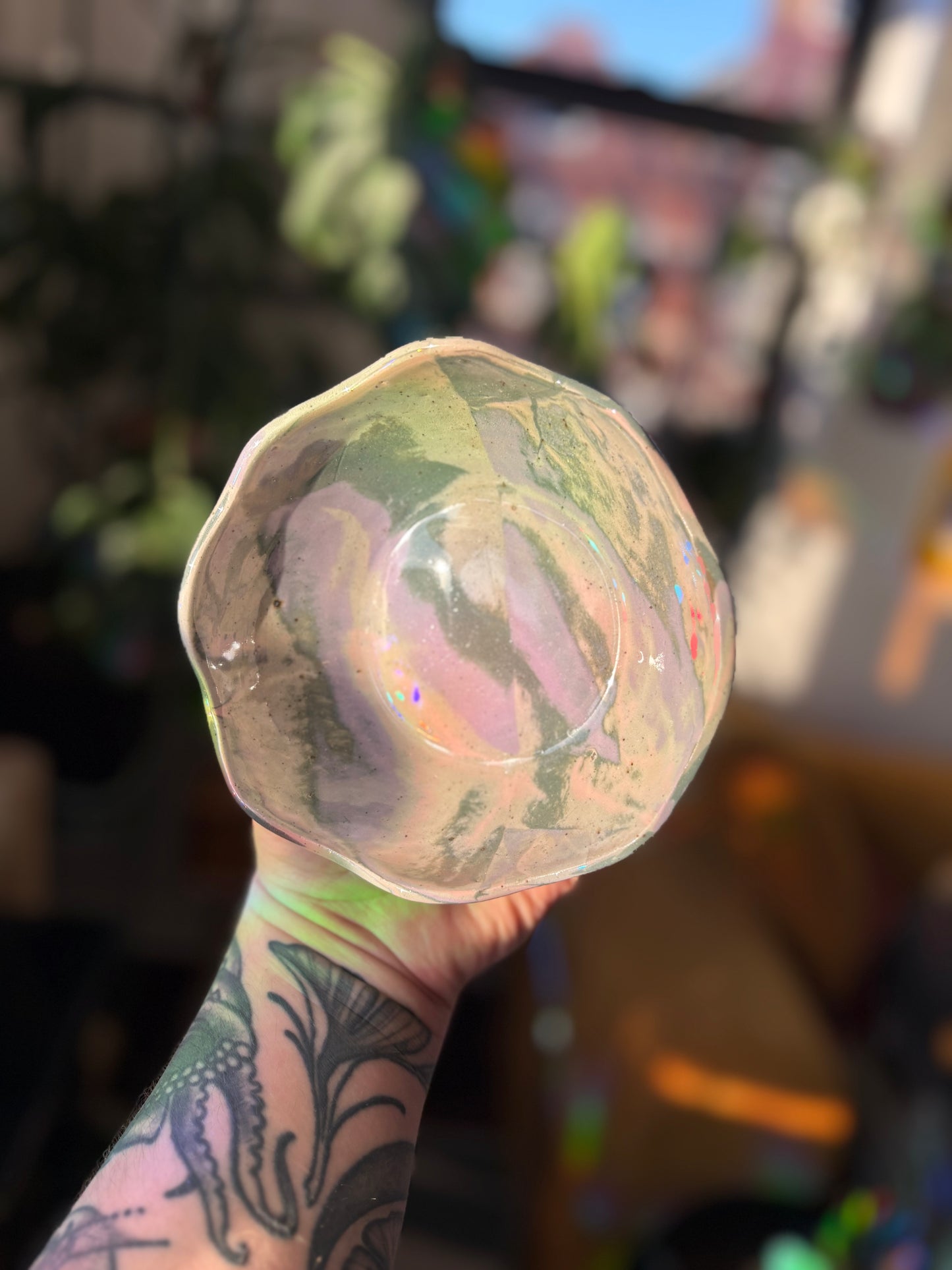 Small Lavender / Grey Swirl Bowl