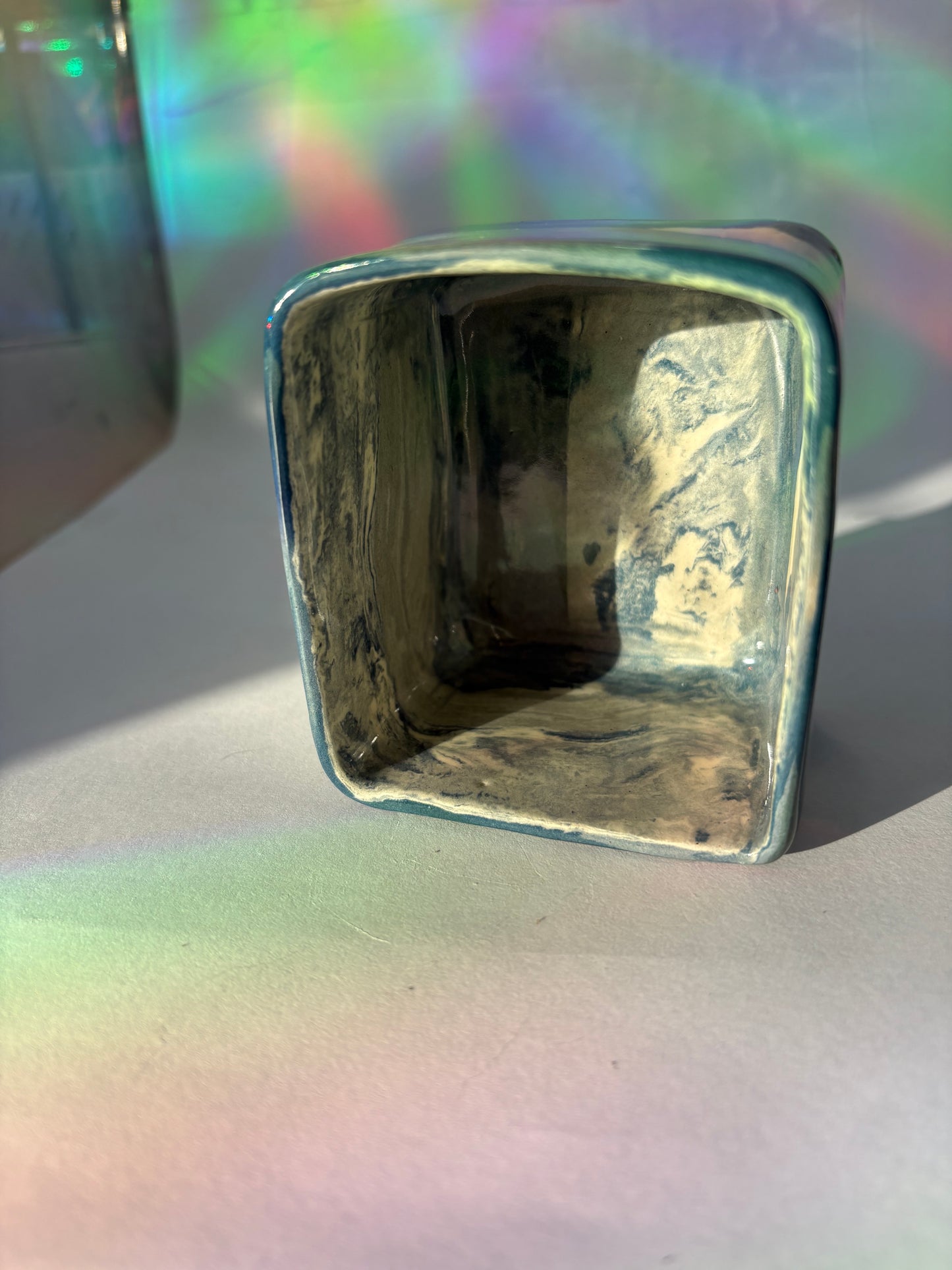 Teal Square Cup