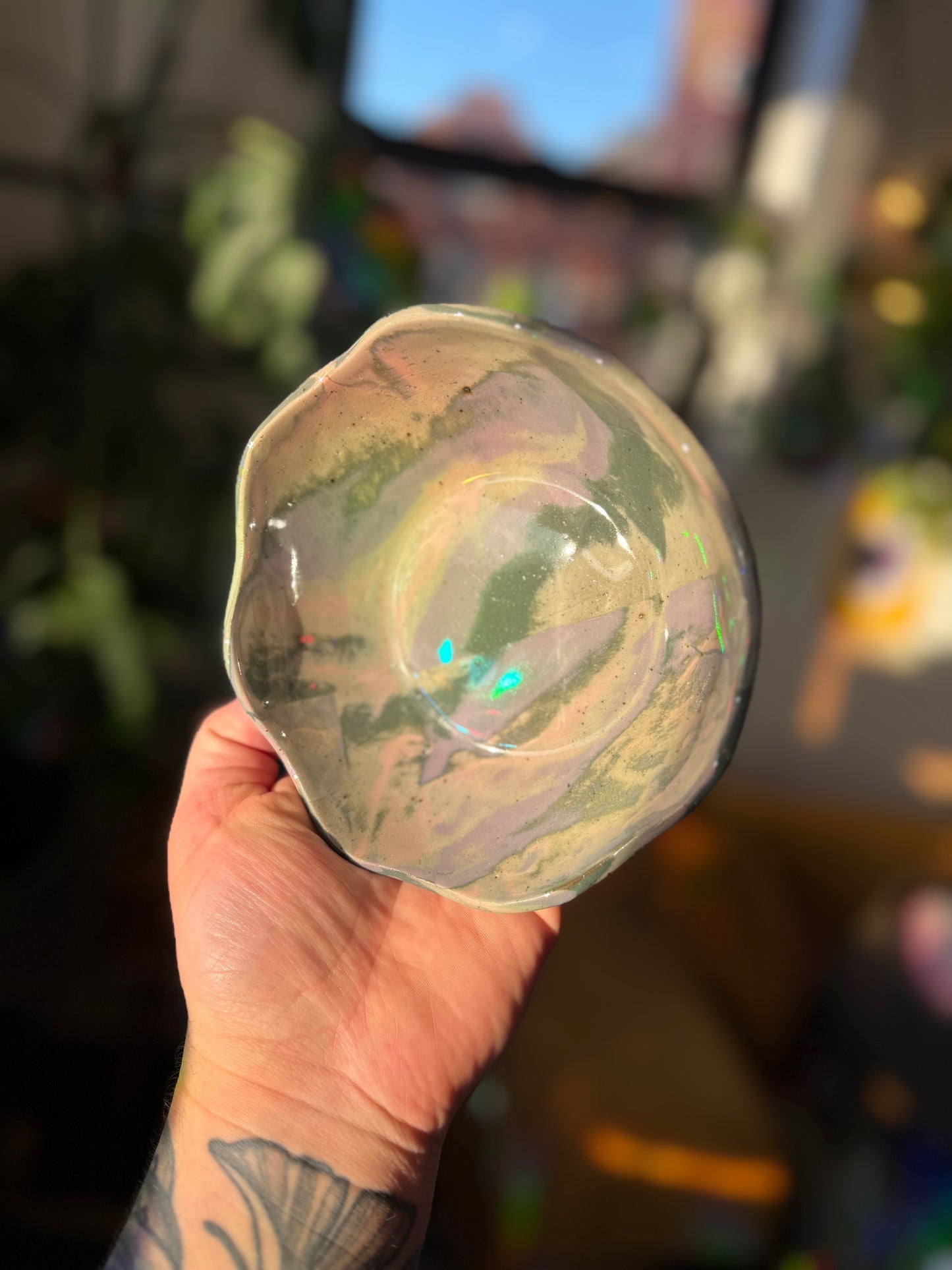 Small Lavender / Grey Swirl Bowl