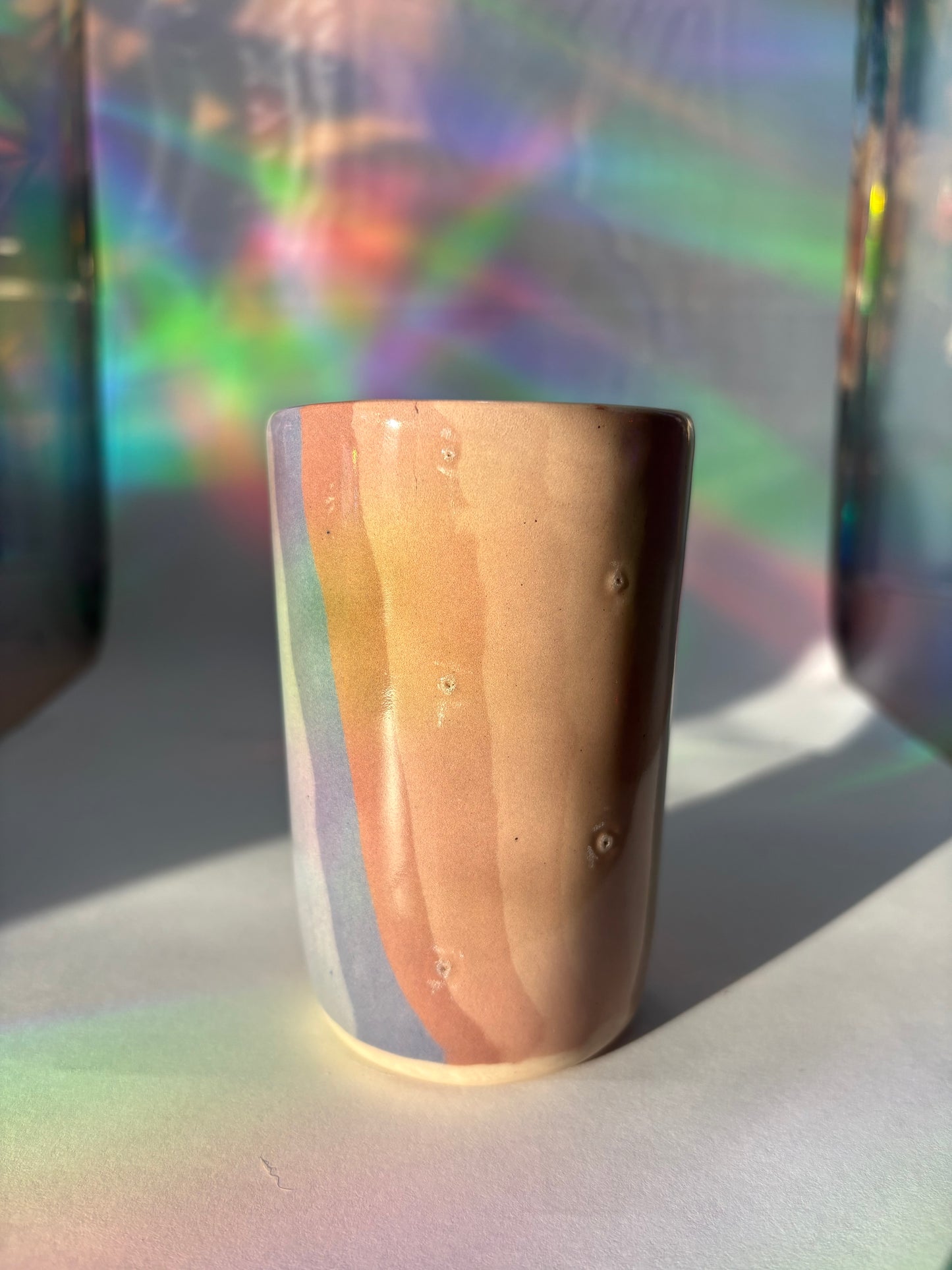 Purple / Orange / Blue Stripe Cup