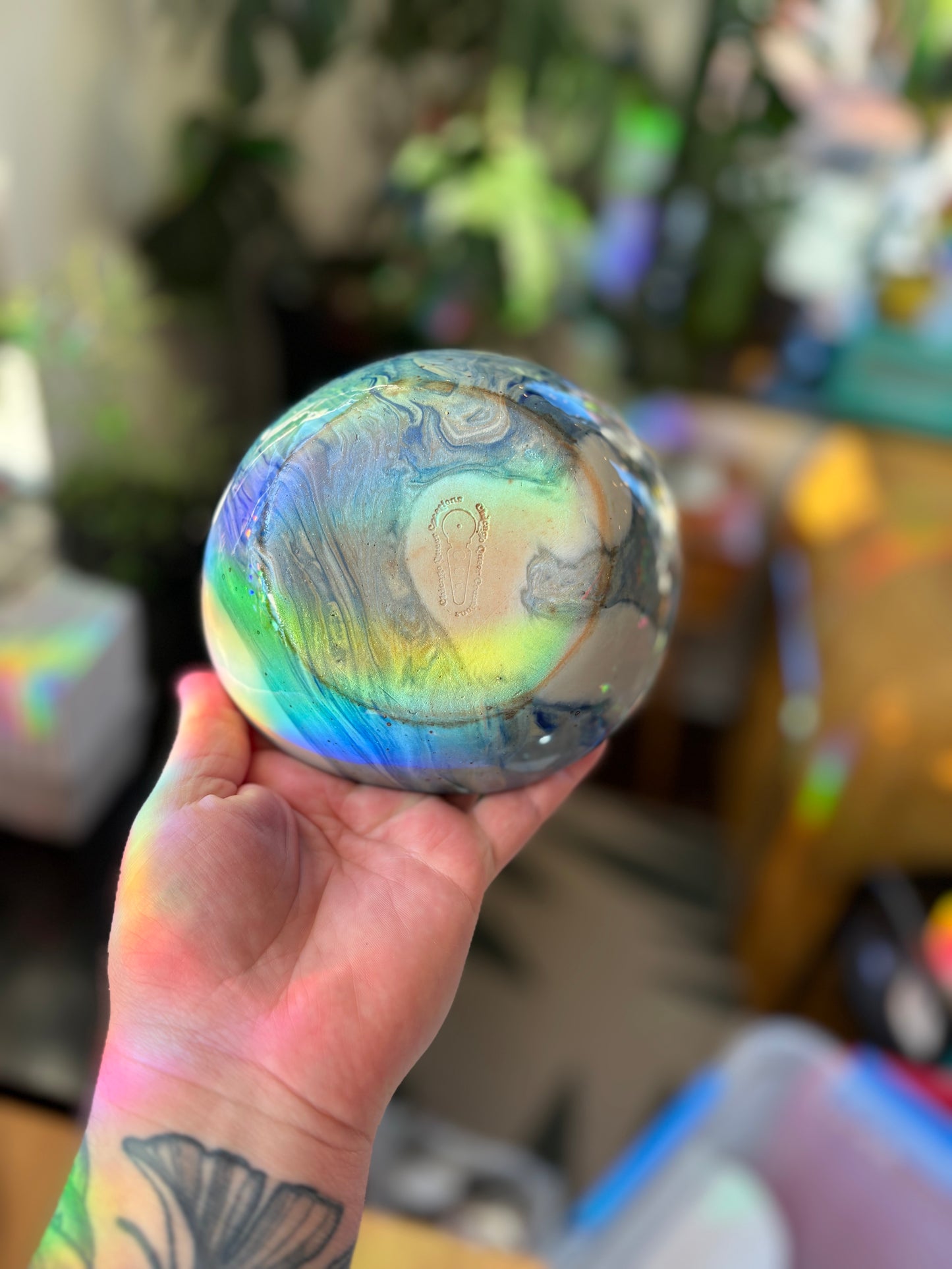 Blue Swirly Snack Dish