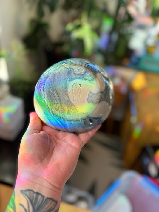 Blue Swirly Snack Dish