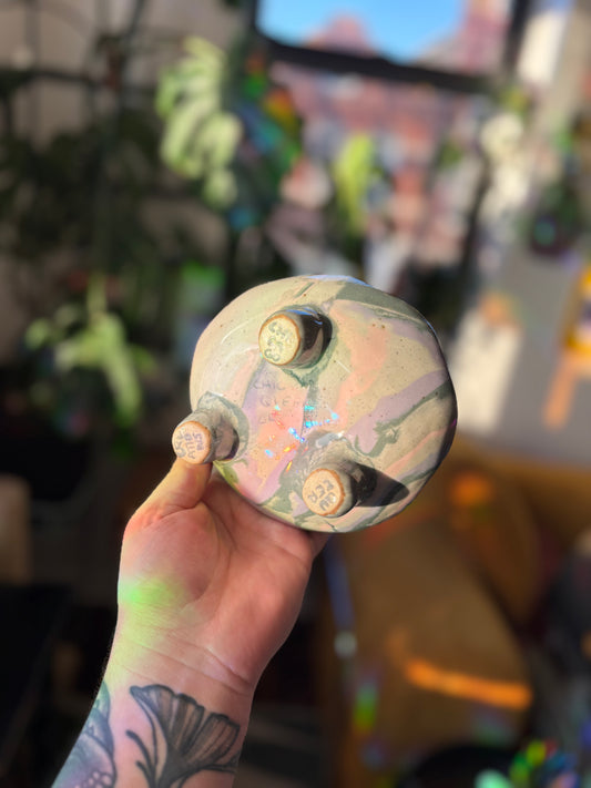 Small Lavender / Grey Swirl Bowl