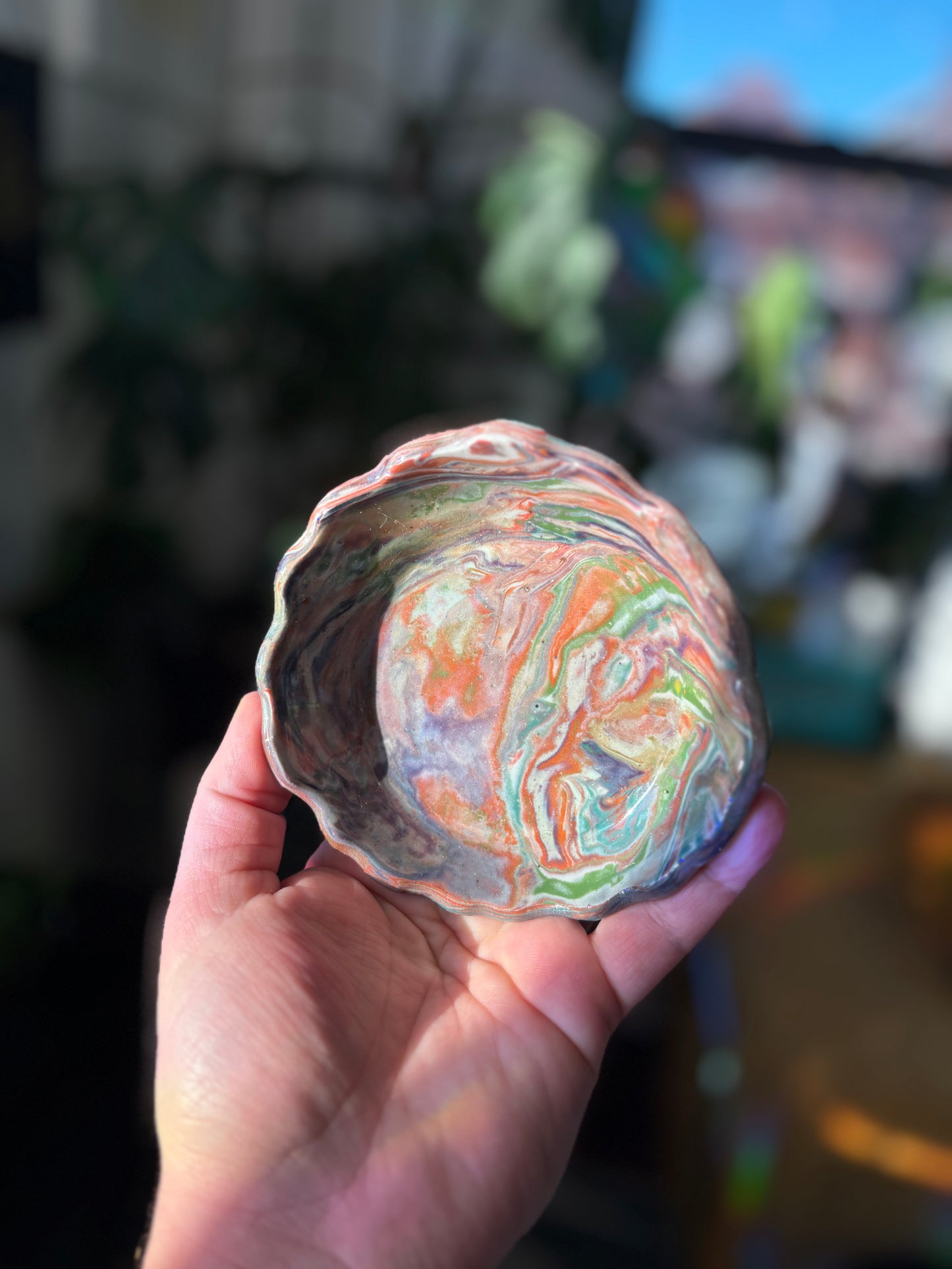 Pink / Orange / Green Snack Dish