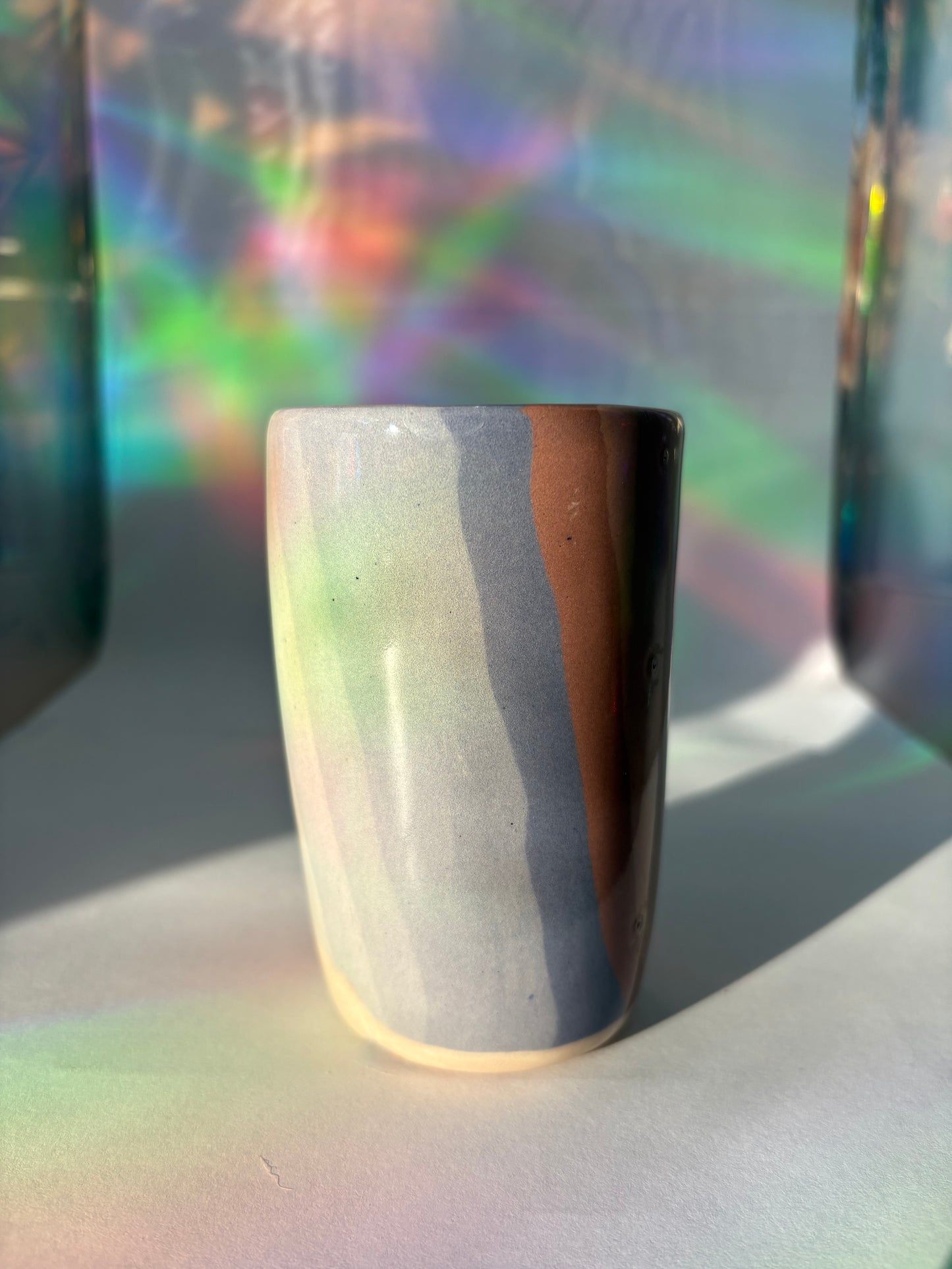 Purple / Orange / Blue Stripe Cup