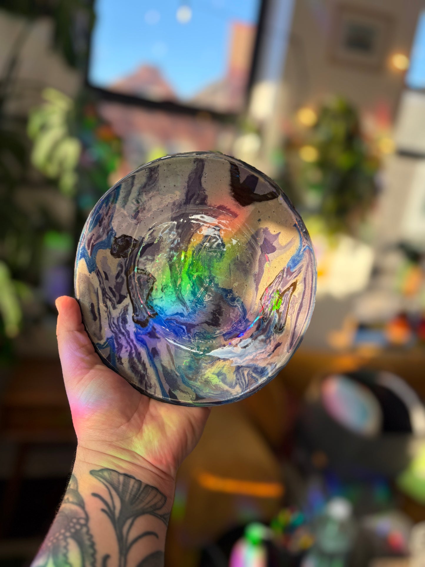 Dark Blue Swirly Plate