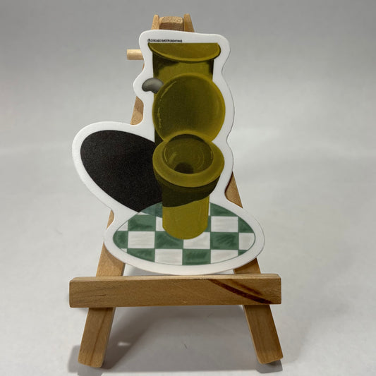 Green Toilet Sticker