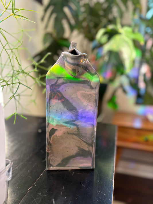 Grey / Purple / Pink Milk Carton