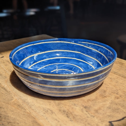 Blue Spiral Bowl (SECONDS)